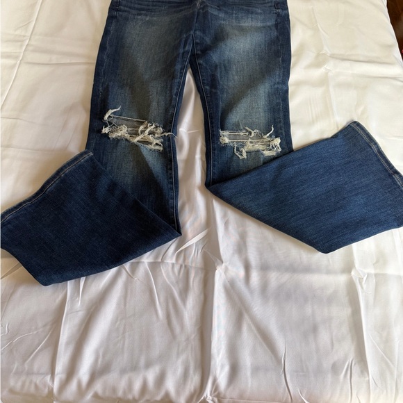 American Eagle Kick Bootcut Jeans | Size 6 | Distressed - Picture 2 of 6